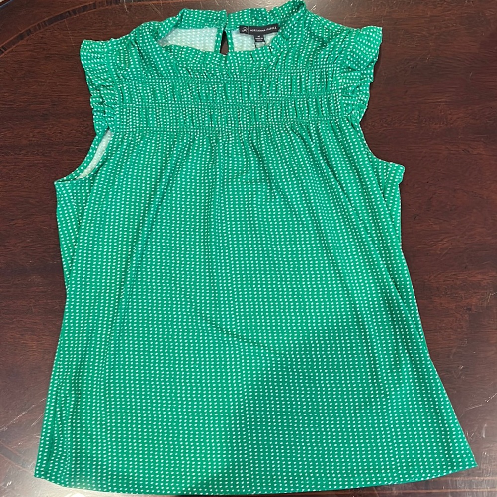 Adrianna Papell flowy tank blouse. NWT size medium. 93% polyester 7% elastane.